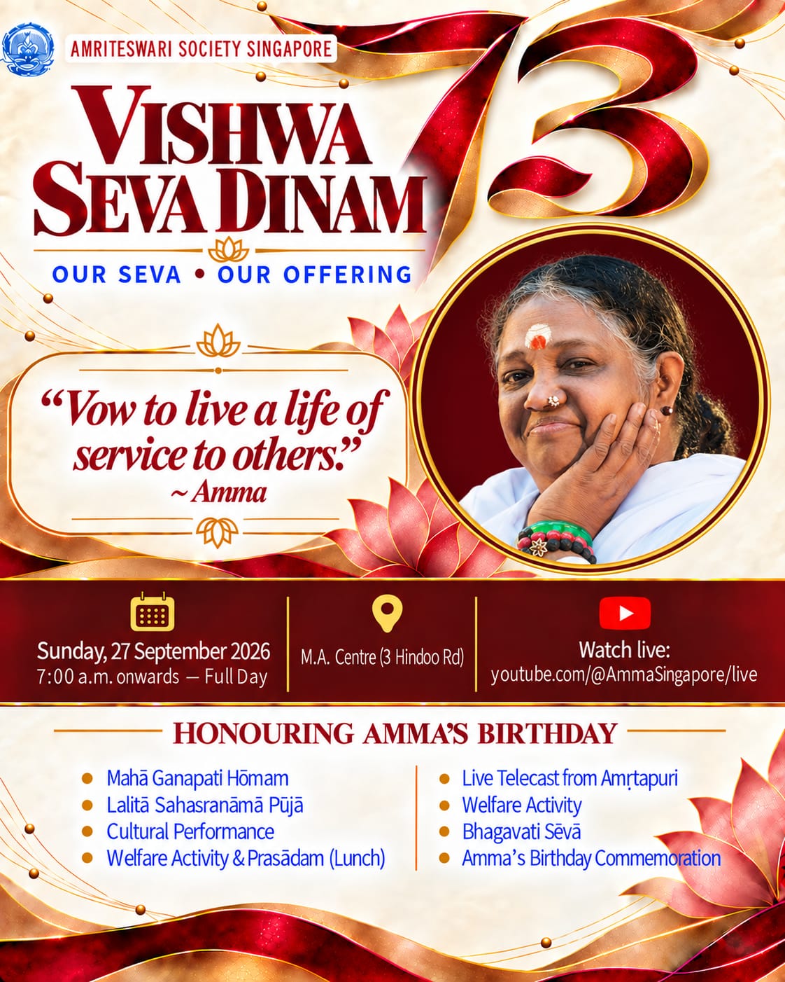 AMMA’S 73rd BIRTHDAY CELEBRATIONS